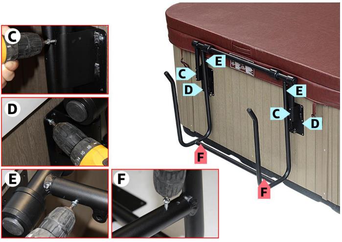 Levantador de cobertura de spa TS-05 (etapa 5) Spa cover lifter TS-05 (step 5)